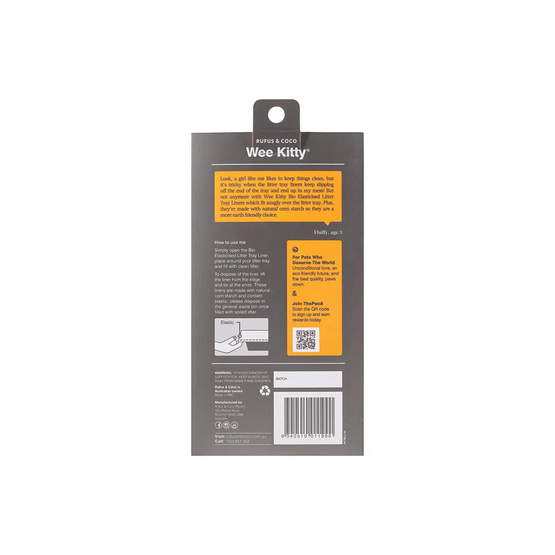 Wee Kitty Bio Elasticised Litter Tray Liners - Large