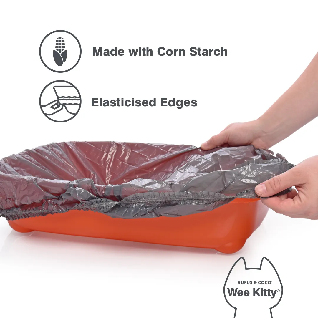 Wee Kitty Bio Elasticised Litter Tray Liners - Large