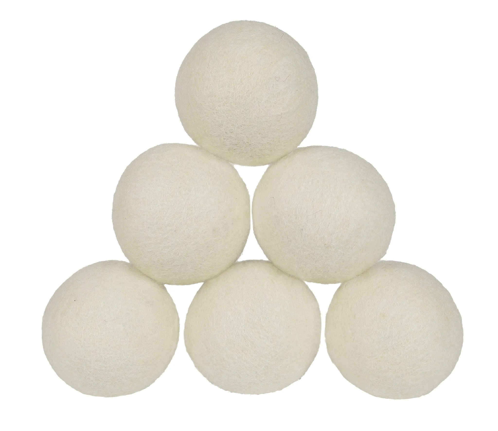Wool Dryer Balls 6-pack XL Handmade with 100% Organic Wool with Carrying Bag- DRY-BALL-W