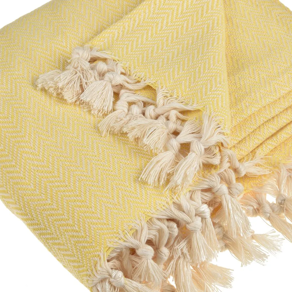 Zigzag Throw Blanket Pure Cotton 72"x50"