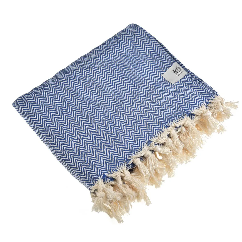 Zigzag Throw Blanket Pure Cotton 72"x50"